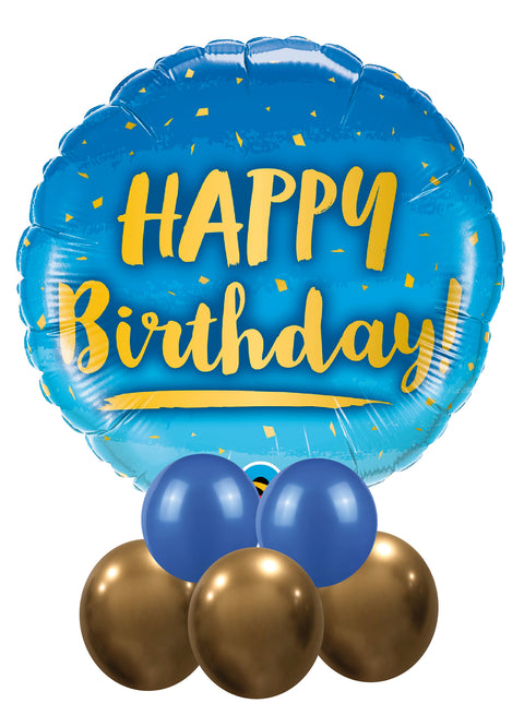 Palloboxi ilmapalloasetelma, Happy Birthday sininen S