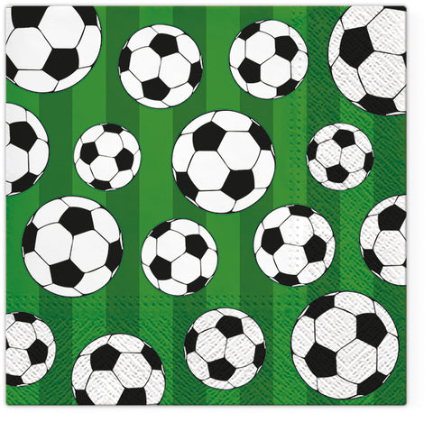 Jalkapallo suuri lautasliina 33 x 33 cm 20 kpl/pkt