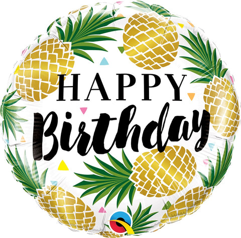 Happy Birthday ananas foliopallo