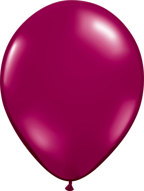 28 cm metallinhohtoburgundinpunainen ilmapallo 25 kpl/pss
