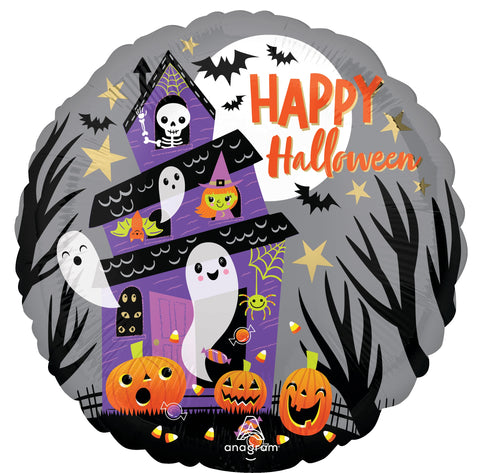 Happy Halloween kummitustalo foliopallo