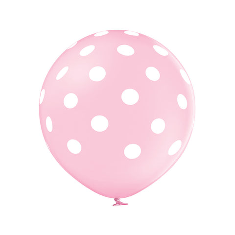 Polka Dots  jätti-ilmapallo 60 cm vaaleanpunainen