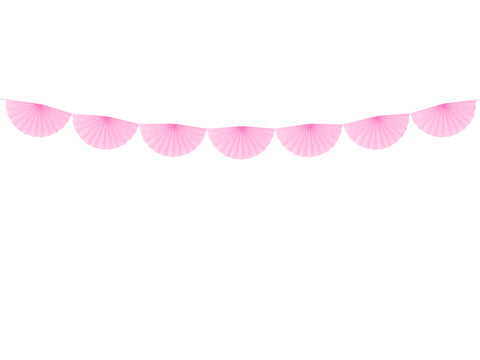 Koristeköynnös paperiviuhkat vaaleanpunainen 3 m
