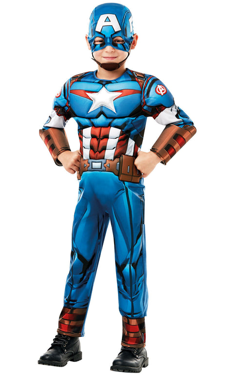 Captain America lasten naamiaisasu muskeleilla
