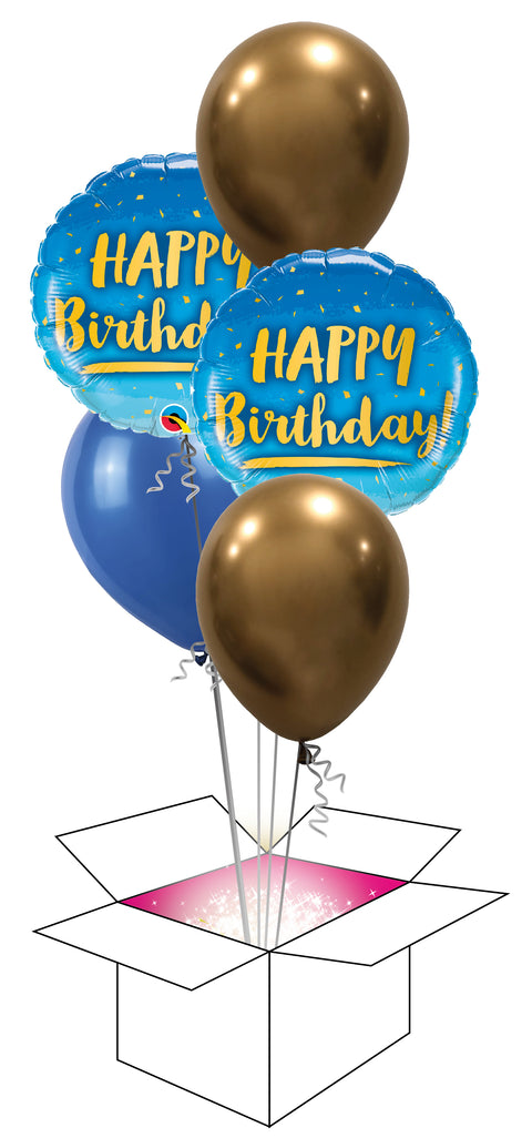 Palloboxi ilmapalloasetelma, Happy Birthday sininen L