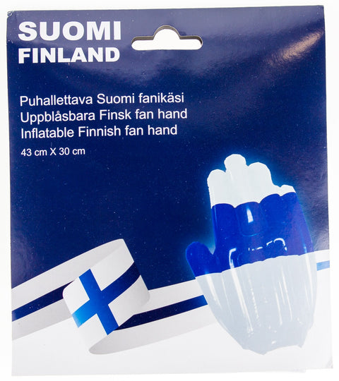 Puhallettava Suomi fanikäsi 43 x 30 cm