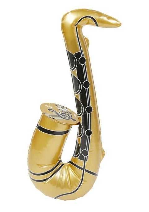 Puhallettava saksofoni kullanvärinen 55 cm