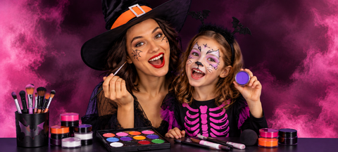 Juhlamaailma: Halloween Kasvovärit: vesiliukoiset vai öljypohjaiset -blogin kuvituskuva.