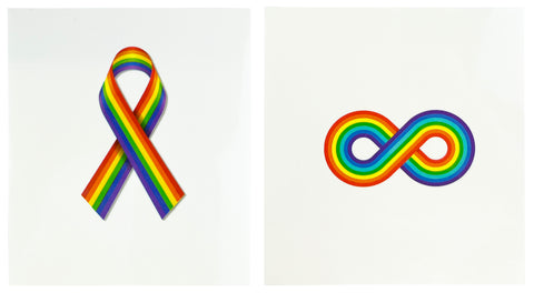 Siirtokuvatatuointi sateenkaari lajitelmatuote 2 erilaista