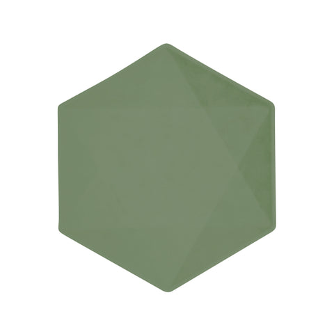 Vert Decor kuusikulmainen keskikokoinen lautanen tummanvihreä 6 kpl/pkt