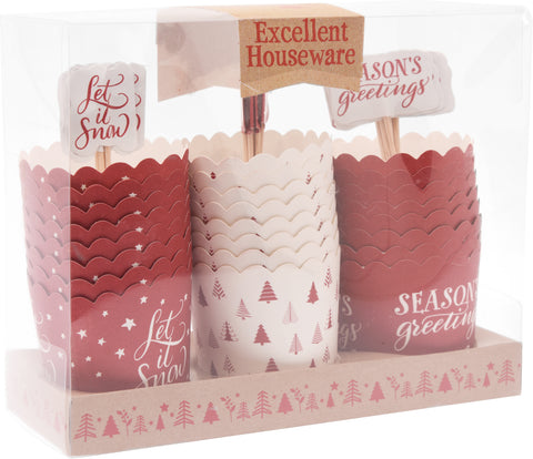 Joulu muffinsivuokasetti 24 kpl/pkt