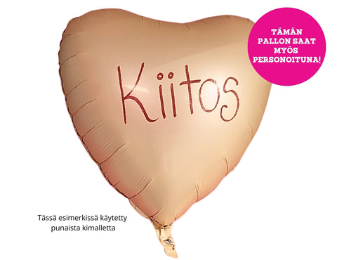 Nude sydän foliopallo