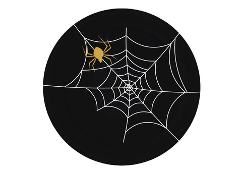 Halloween hämähäkki pahvilautanen 23 cm 10 kpl/pkt