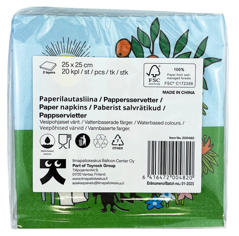 Muumi lautasliina 25 x 25 cm 20 kpl/pkt