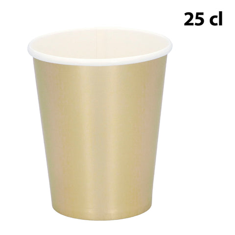 Pahvimuki kullanvärinen 250 ml 6 kpl/pkt