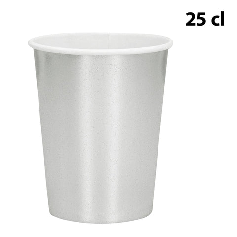 Pahvimuki hopeanvärinen 250 ml 6 kpl/pkt