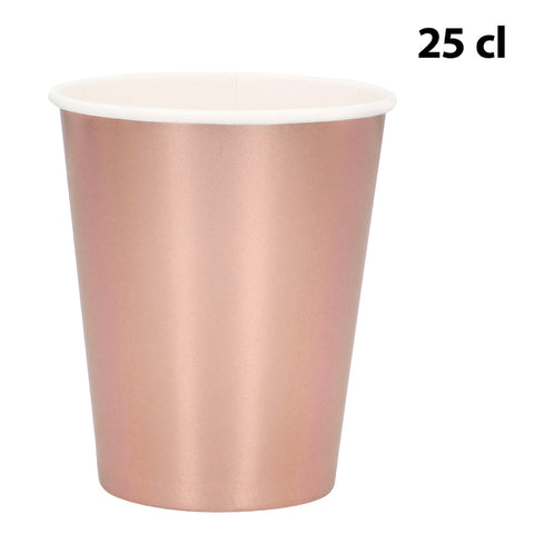 Pahvimuki ruusukullanvärinen 250 ml 6 kpl/pkt