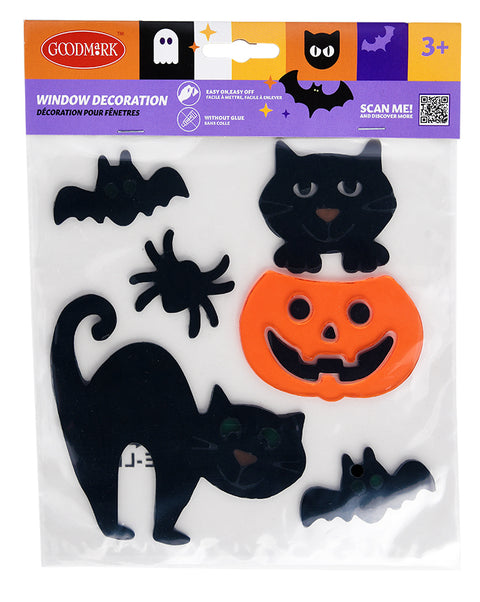 Halloween ikkunakoriste  kissat 20 x 20 cm