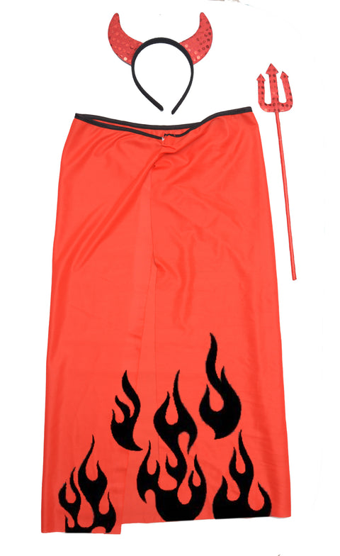 Piru asusetti, sis. viitta, panta ja hiilihanko