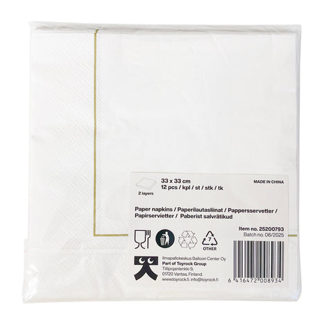 Ylioppilas lyyra suuri lautasliina 12 kpl/pkt