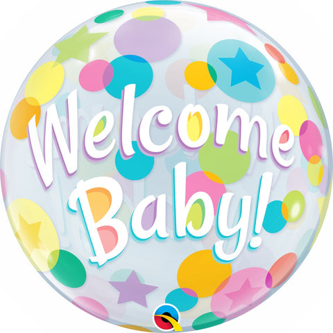 Welcome Baby värikkäät pallot läpikuultava kuplailmapallo