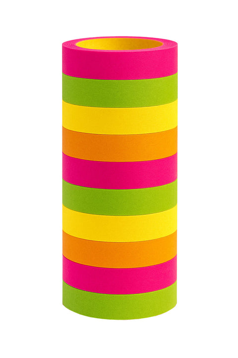 Leveä serpentiini neon-väriraidat 2 rll/pkt