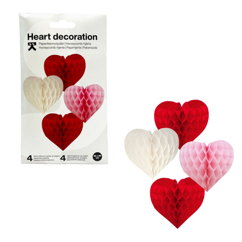 Paperikenno sydämet 4 kpl/pkt