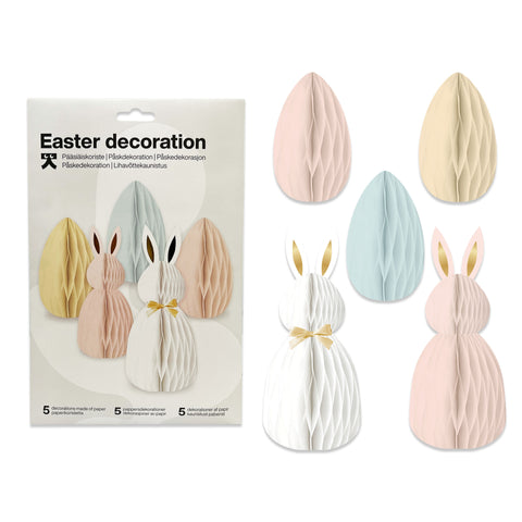 Paperikenno puput ja pääsiäismunat 5 kpl/pkt
