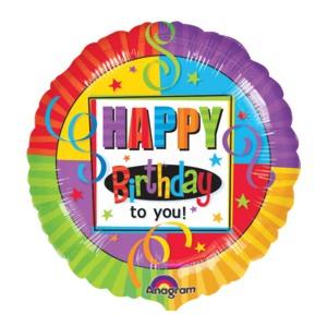 Värikkäät synttärionnittelut foliopallo