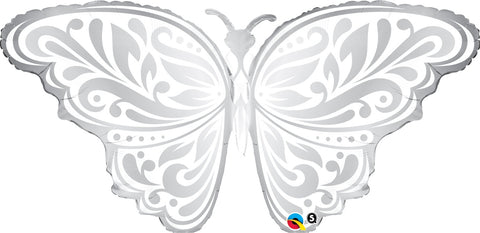 Valkoinen perhonen muotofoliopallo