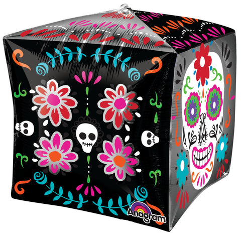 Day of the dead Skull kuutio 3D muotofoliopallo