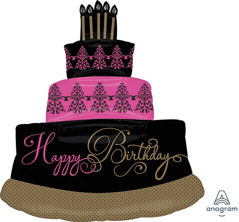Happy Birthday kakku muotofoliopallo
