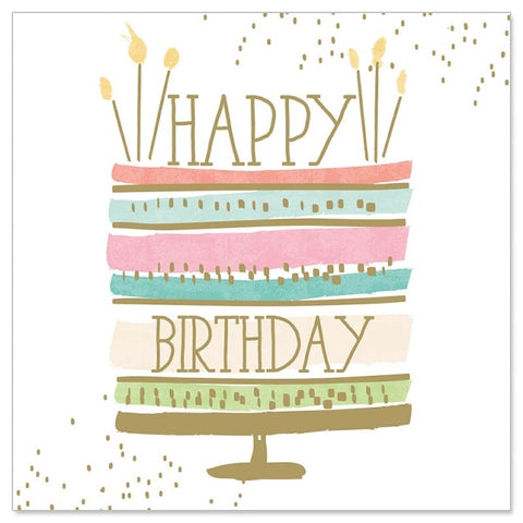Mini onnittelukortti - Happy Birthday Cake