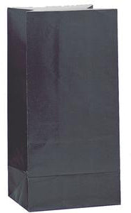 Paperinen lahjapussi, musta 12 kpl/pkt