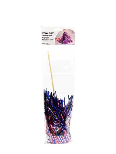 Vappuviuhka, monivärifolio 1 kpl/pkt