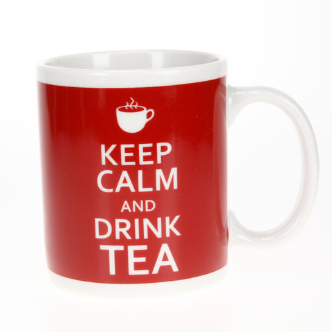 Keep Calm Drink Tea muki, punainen