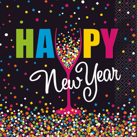 Suuri lautasliina Happy New year 20 kpl/pkt