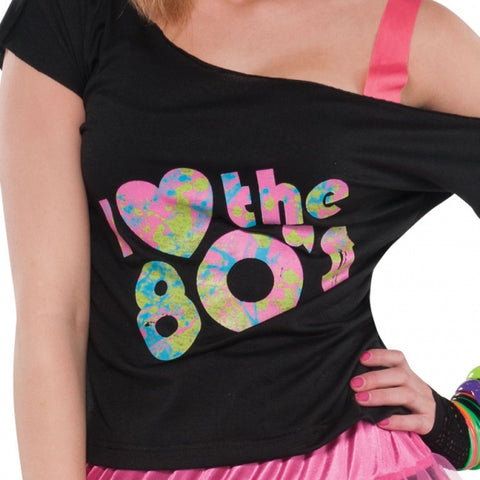 T-paita 80-luku naisten, one size