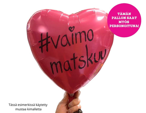 Satiinifuksia sydän foliopallo