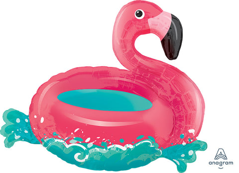 Kelluva flamingo muotofoliopallo