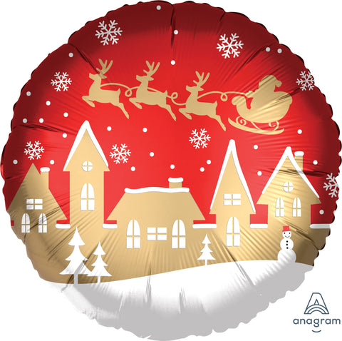 Joulupukin kylä foliopallo