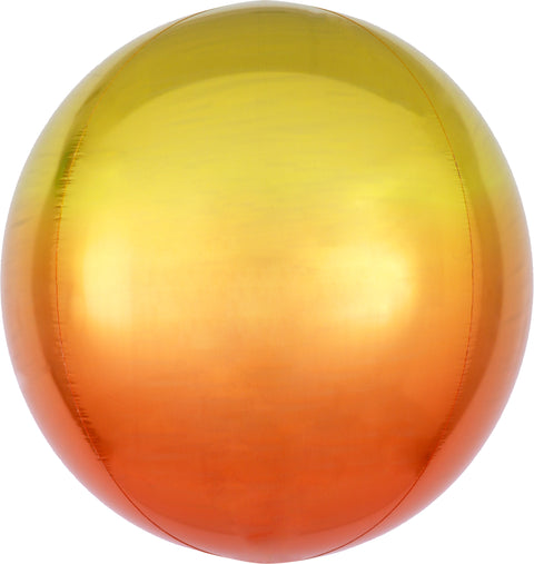 Sateenkaaripallokas keltainen/oranssi 40 cm 3D muotofoliopallo