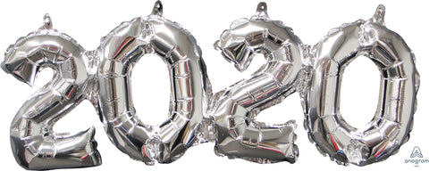 Numerofoliopallo 2020 hopeanvärinen puhallettava