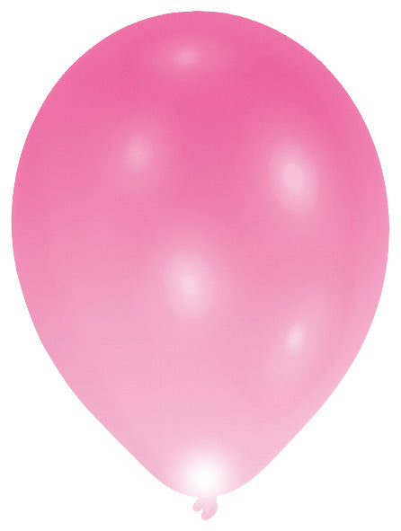 LED-ilmapallo 27 cm vaaleanpunainen 5 kpl/pss