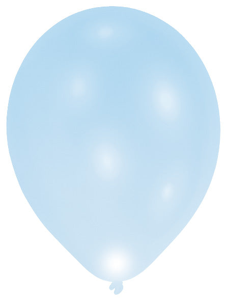 LED-ilmapallo 27 cm vaaleansininen 5 kpl/pss
