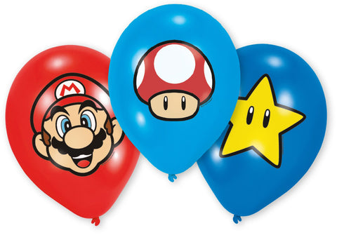 Super Mario ilmapallo 28 cm 6 kpl/pss