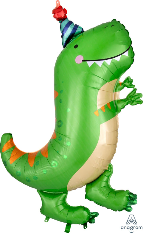 Dino juhlatuulella muotofoliopallo