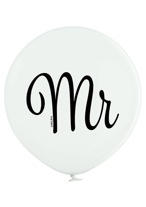 Mr jätti-ilmapallo 60 cm valkoinen