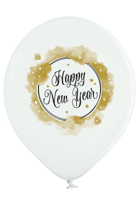 Happy New Year ilmapallo 30 cm 6 kpl/pss