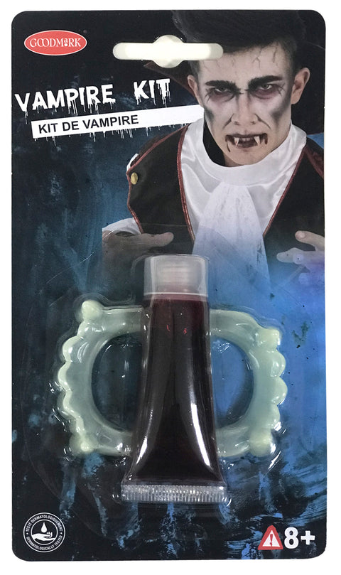 Maskeeraussetti vampyyri tekoveri ja hampaat